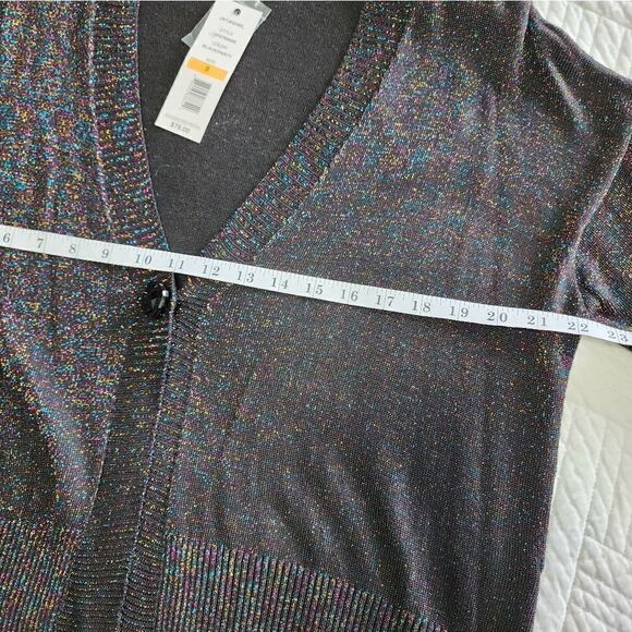 Joseph A multicolored metallic parade luxecore button front cardigan - Picture 8 of 13